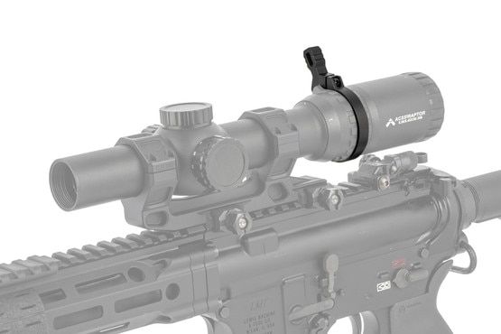 Primary Arms magnification cat tail lever makes fast adjustments from 1x to 6x easier than ever